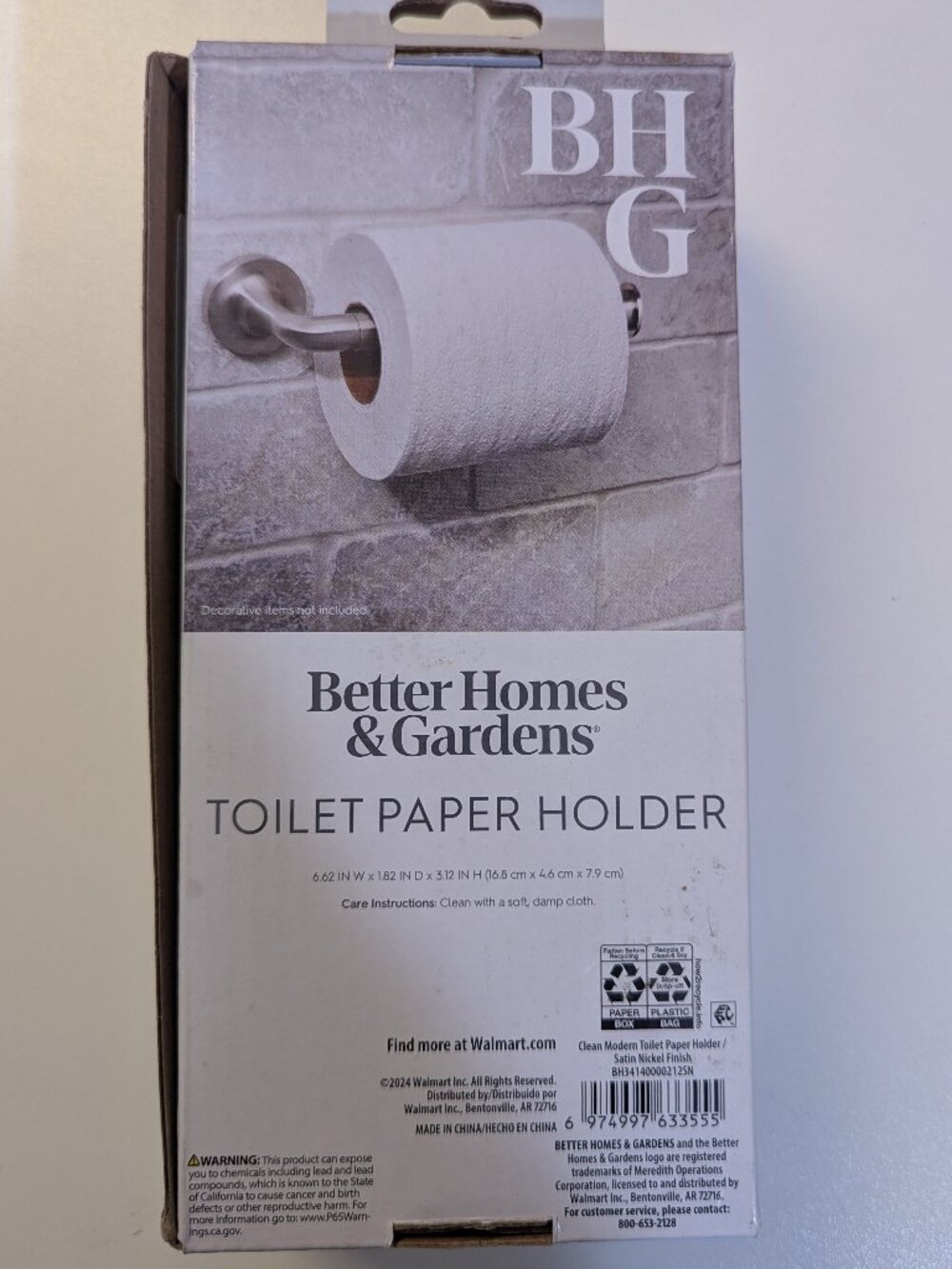 Better Homes and Gardens Toilet Paper Holder - Clean Modern Collection